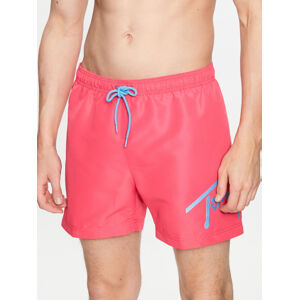 Tommy jeans pánské růžové plavky - XL (TJN)